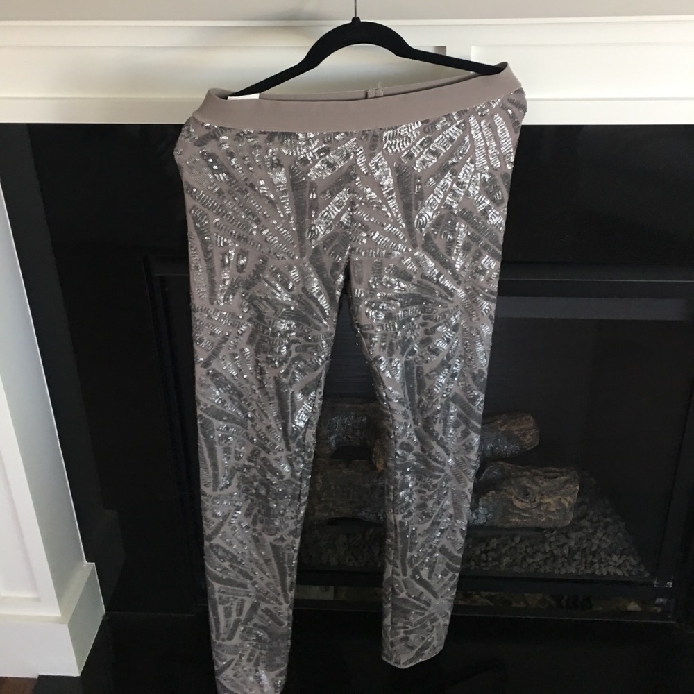 BCBG Silver sequenced pants!!