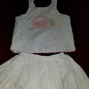 Lovely lil girls summer cheerleader set.
