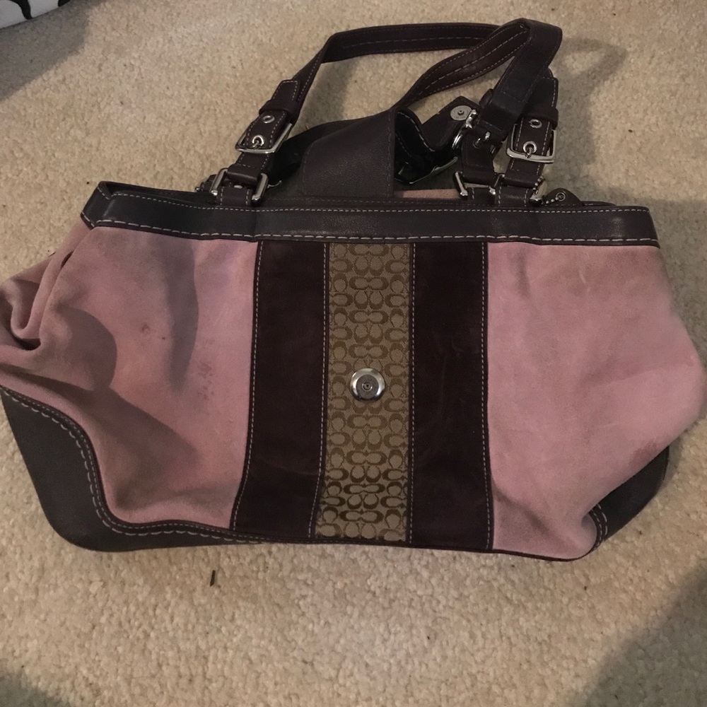 Coach Purse- suede- well used