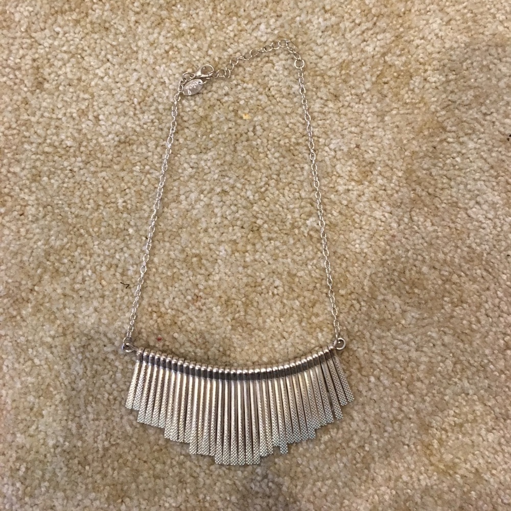 Silver statement necklace