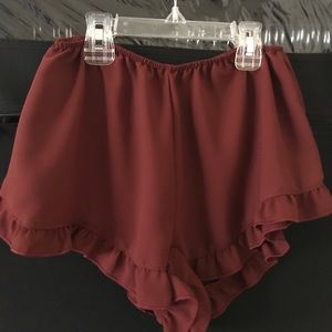 Brandy Melville Burgundy Vodi Shorts