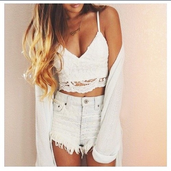 Gorgeous sexy lace bralette black/white - Picture 2 of 7