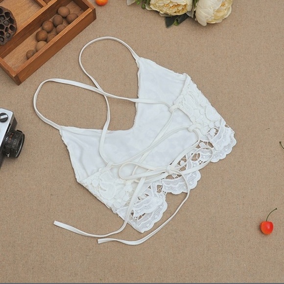 Gorgeous sexy lace bralette black/white - Picture 4 of 7