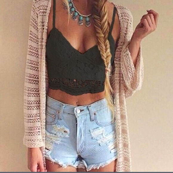 Gorgeous sexy lace bralette black/white - Picture 6 of 7