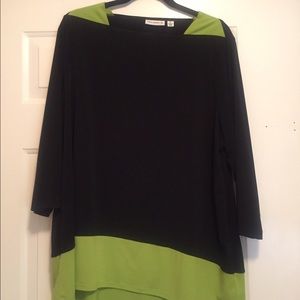 Susan Graver Liquid Knit color block tunic
