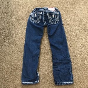 Boys True Religion jeans w/glow in the dark seams