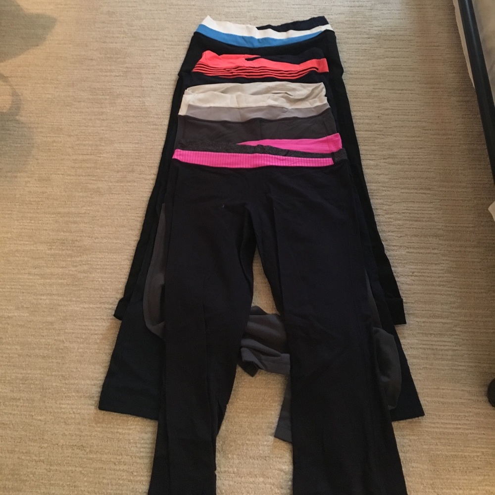 4 pairs Lululomen yoga pants Size 12