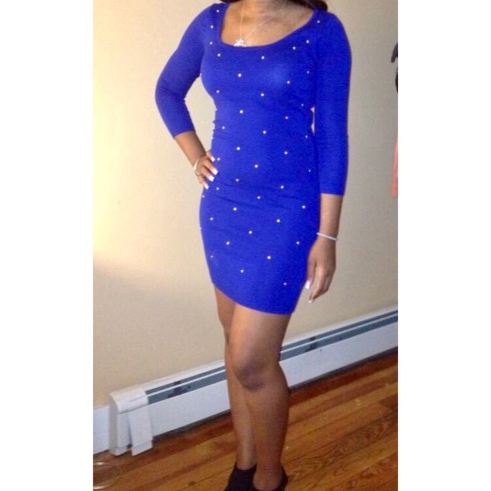Royal Blue Sweater Dress