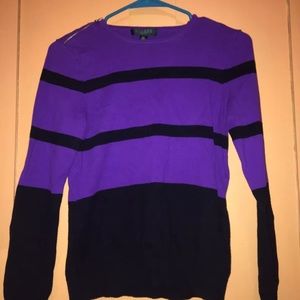 Ralph Lauren Purple & Black Sweater