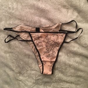 NWT Pink and Black Lace Lingerie Undies