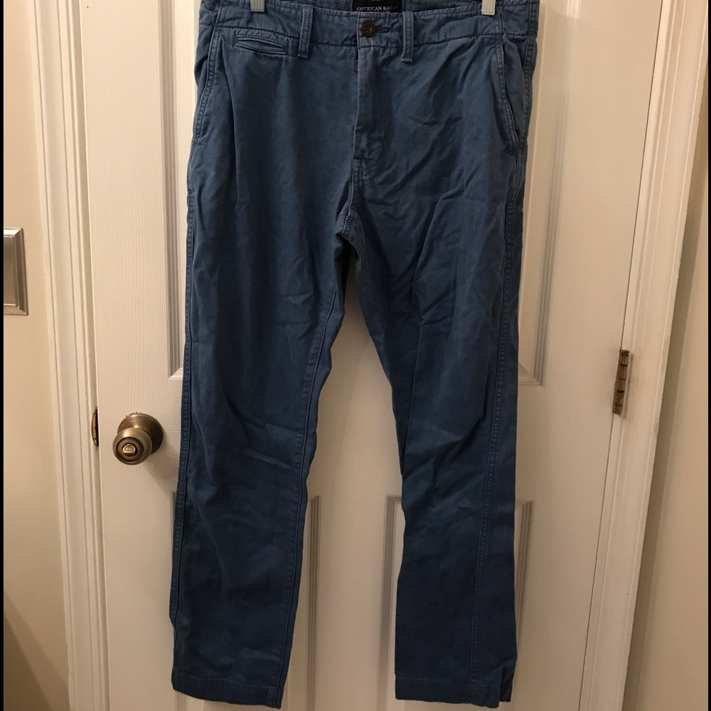 American Eagle Men's Blue Slim Fit Pants