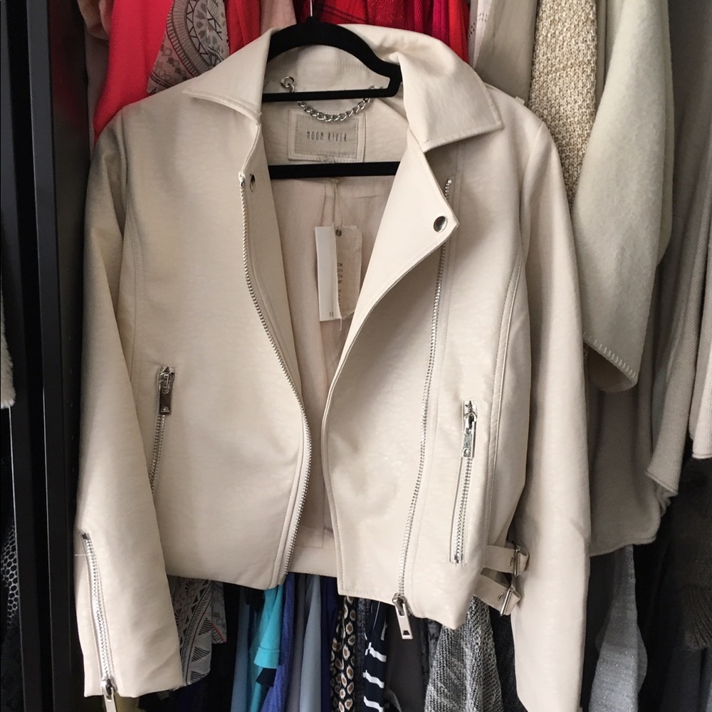 Moon river vegan leather moto jacket - Picture 7 of 8