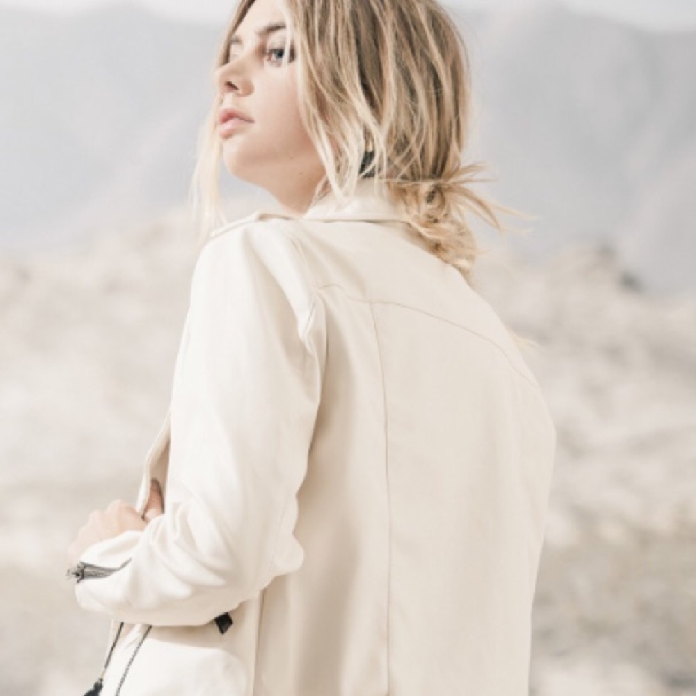 Moon river vegan leather moto jacket - Picture 2 of 8