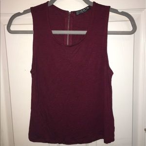 Maroon top