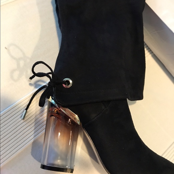 Thigh high booties faux suede adjustable - Picture 4 of 4