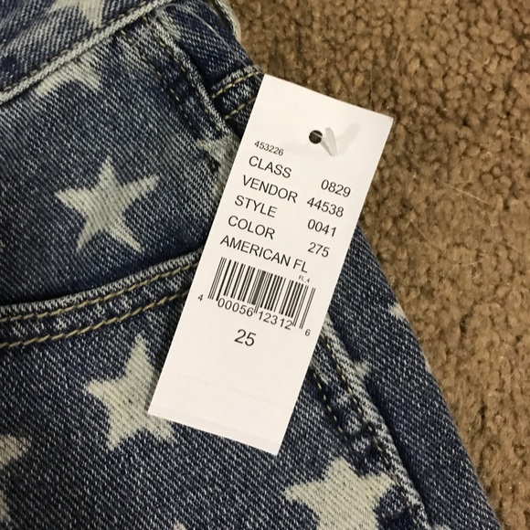 Bullhead denim American flag shorts - high waisted - Picture 3 of 3