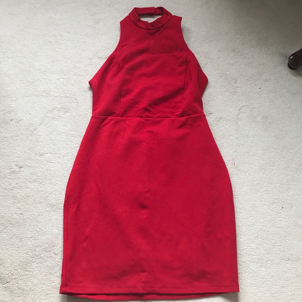 RED BODYCON DRESS - Picture 5 of 6