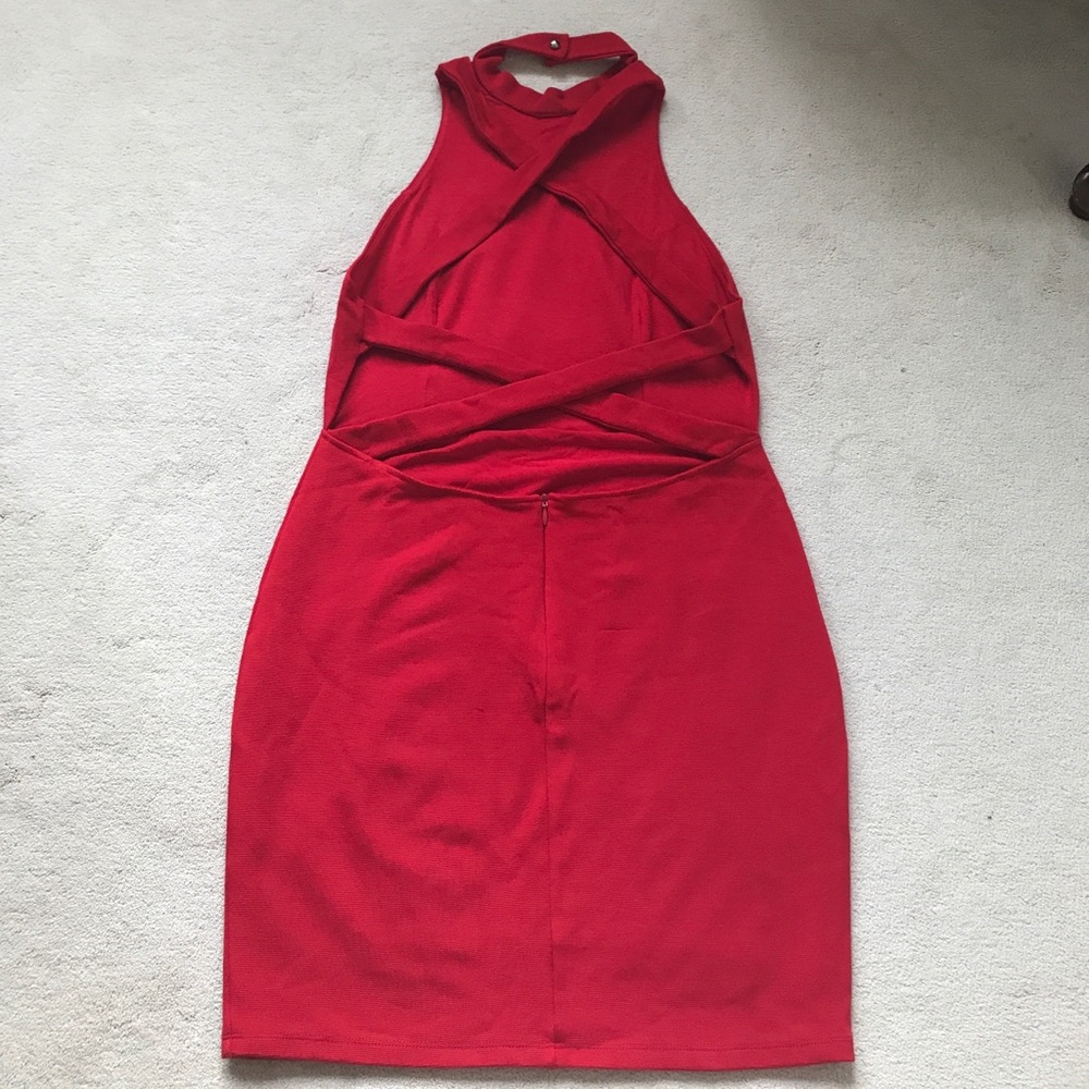 RED BODYCON DRESS - Picture 6 of 6