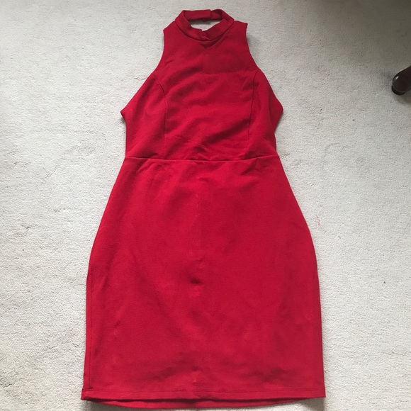 RED BODYCON DRESS - Picture 5 of 6