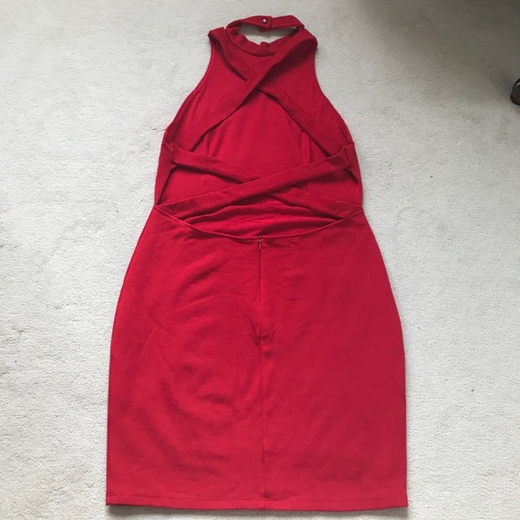 RED BODYCON DRESS - Picture 6 of 6