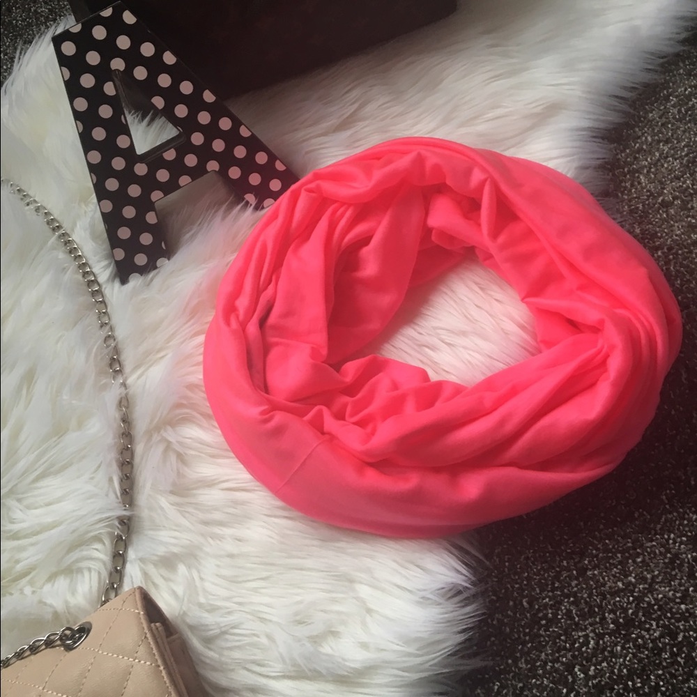 Pink infinity scarf