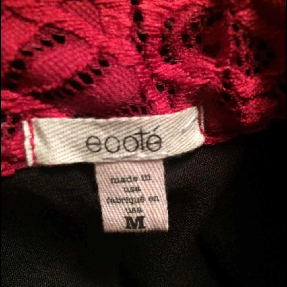 Ecoté Band Collar Lace Bodycon Mini Dress UO - Picture 3 of 3