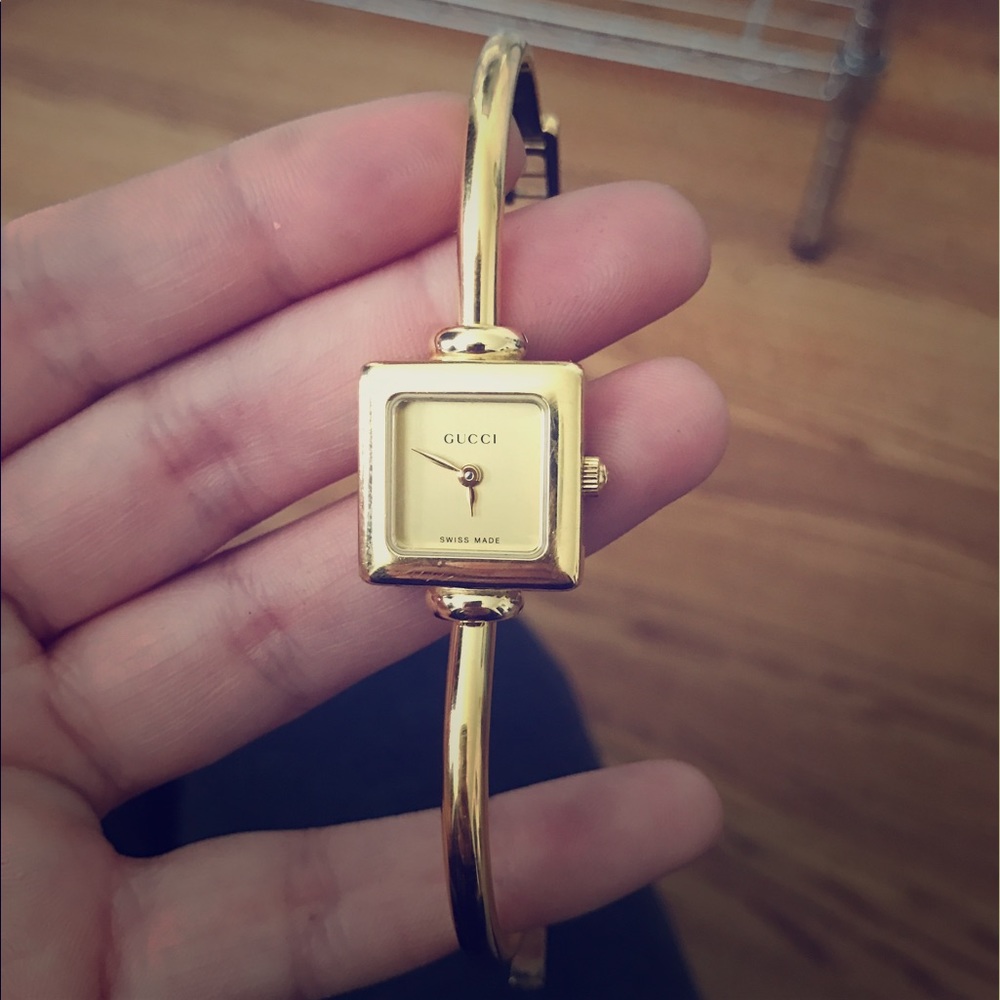 Vintage 10k Gold Plated Gucci Watch / Bracelet