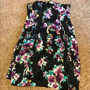 Strapless floral dress