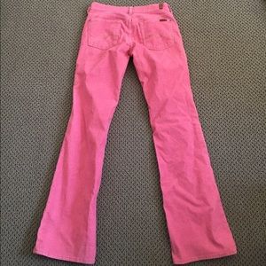 7 For All Mankind Corduroy Pink Jeans