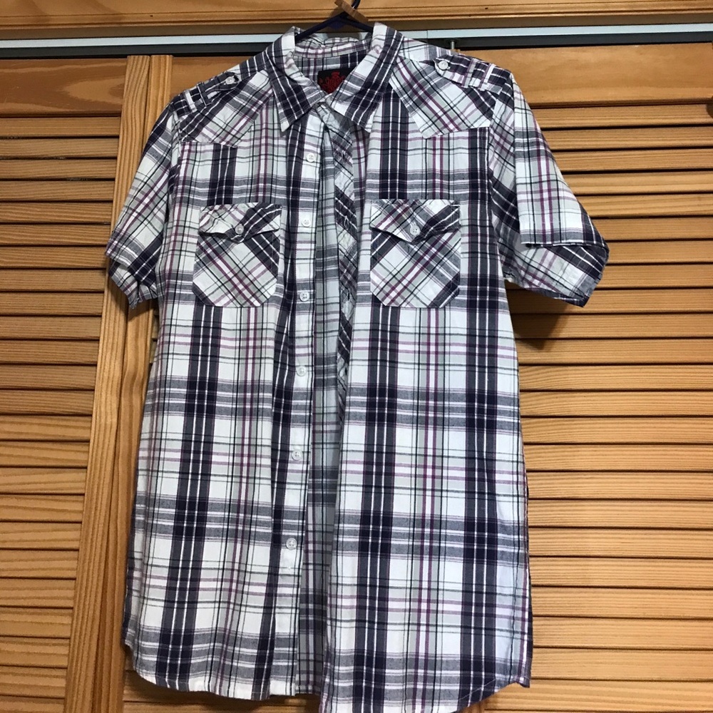 Purple button up casual BlackJack