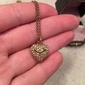 Juicy Couture pave heart necklace ✨