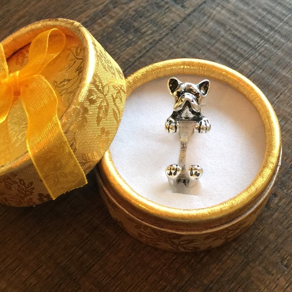 ✨ SET pug bull dog adjustable ring rings - Picture 3 of 5