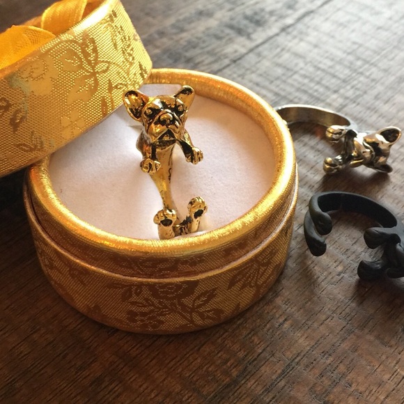 ✨ SET pug bull dog adjustable ring rings - Picture 4 of 5