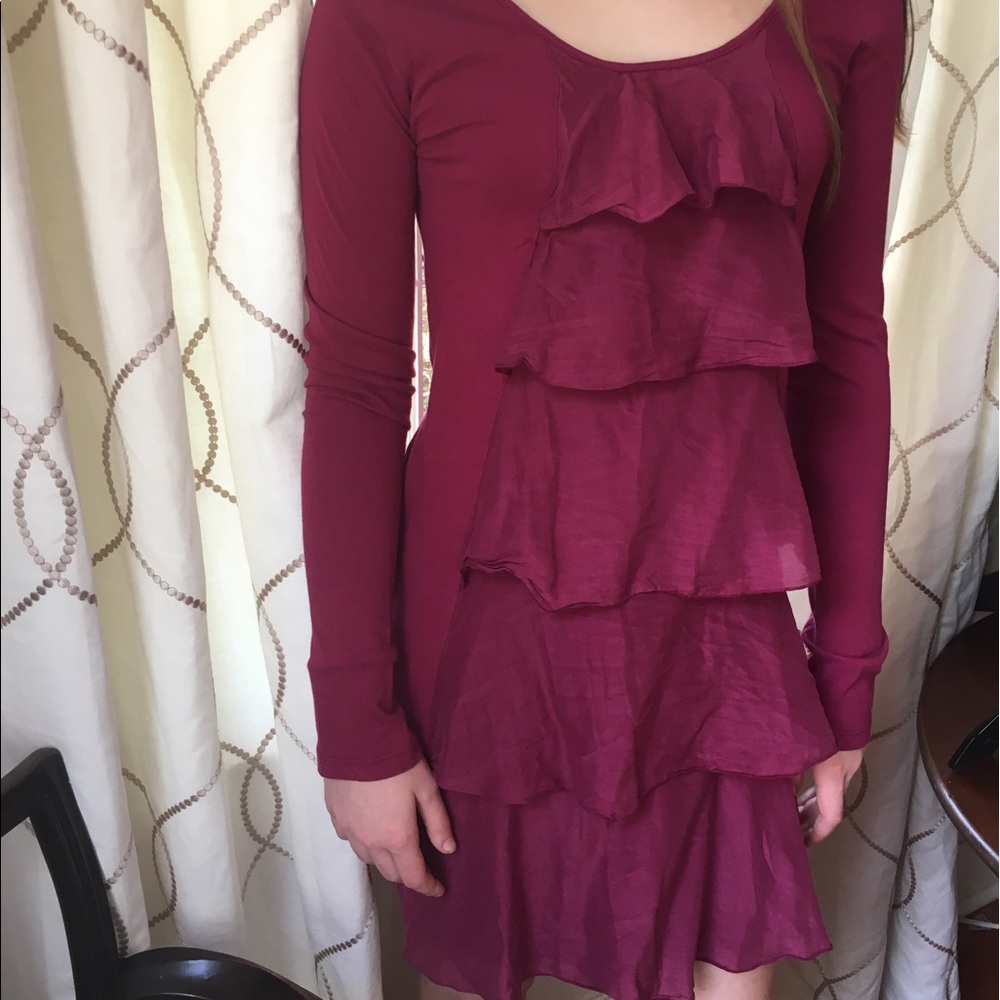 Cotton & Silk Ruffle Dress by Velvet