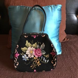 Needlepoint front handbag