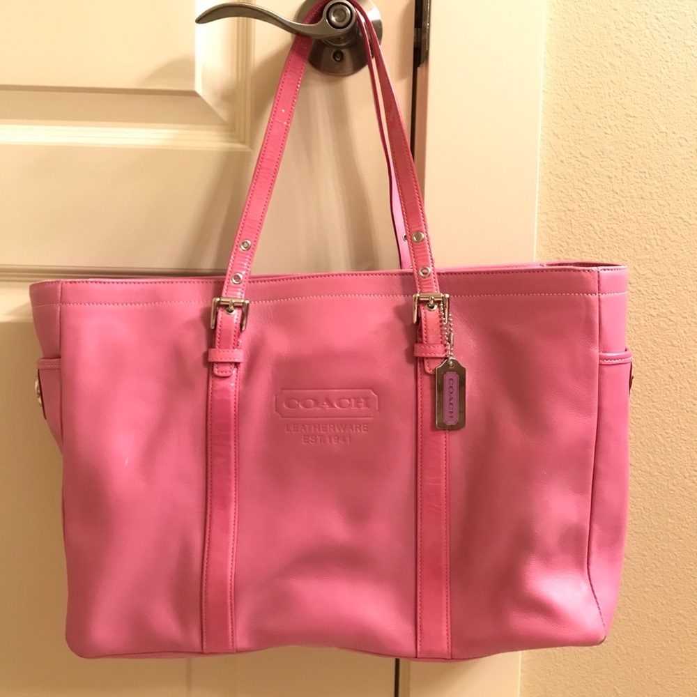 Authentic COACH large leather bag