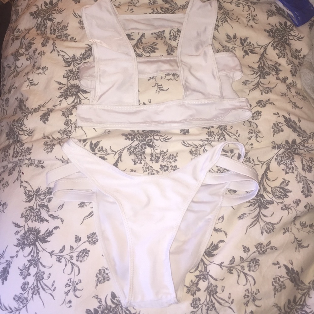 White bikini new size L