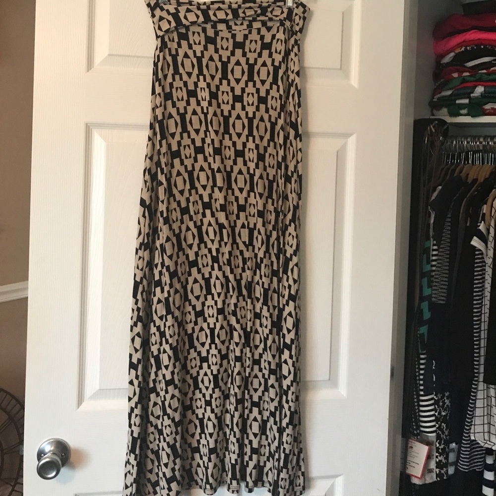 Aztec print maxi skirt