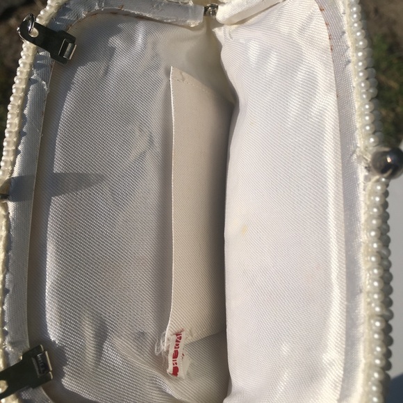 Vintage Ivory Beaded Bag The Look of Pearls - Picture 2 of 4