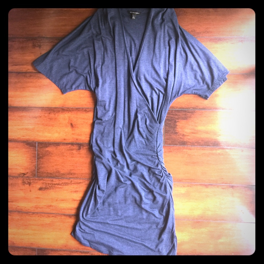 Banana Republic navy jersey knit wrap dress