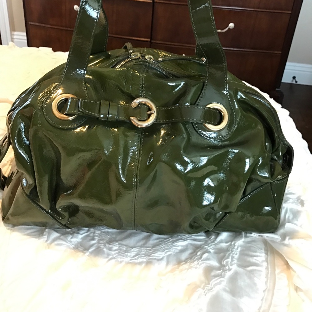 Francesco biasia green leather bag !