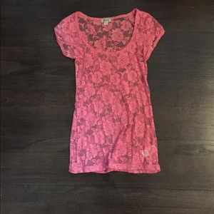 Guess pink fitted top