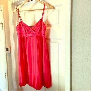 Hot pink Empire waist dress
