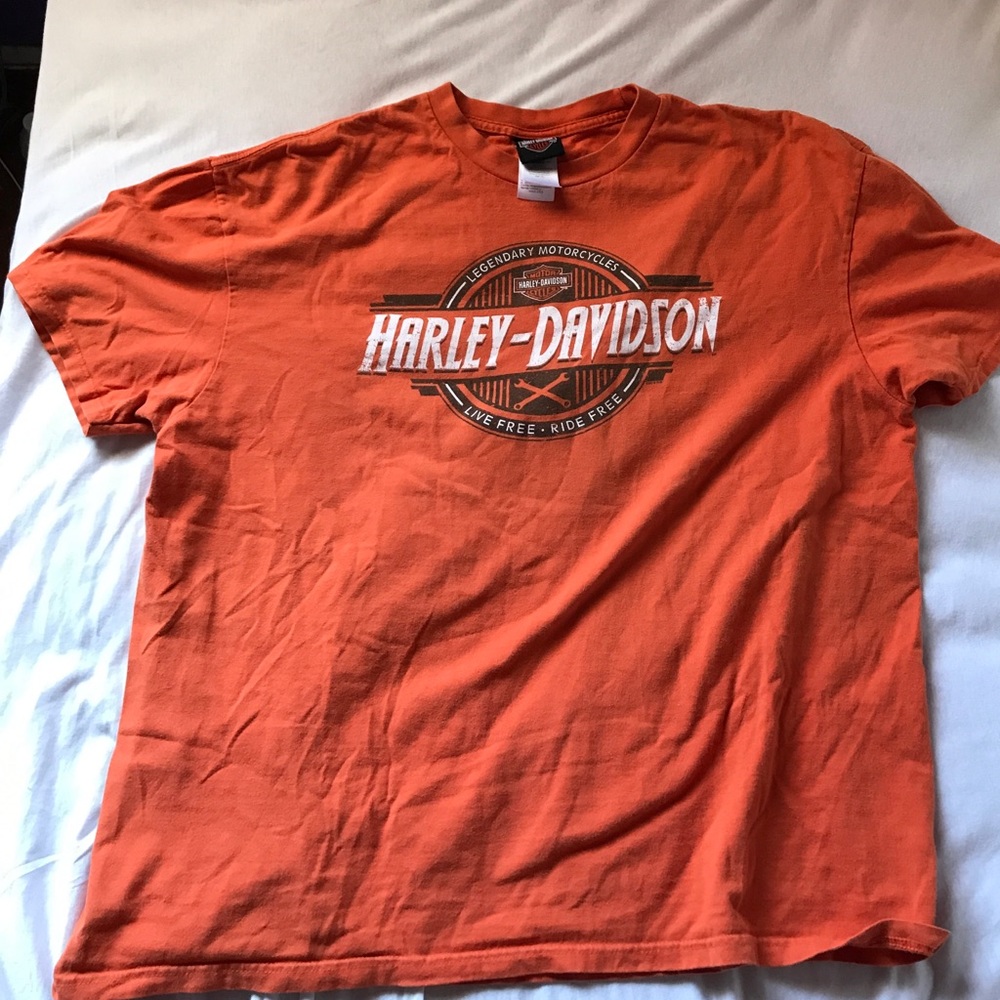 Orange Harley Davidson tee