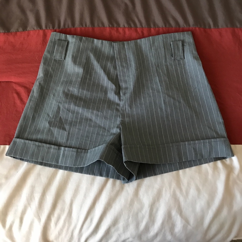 High waisted trouser shorts