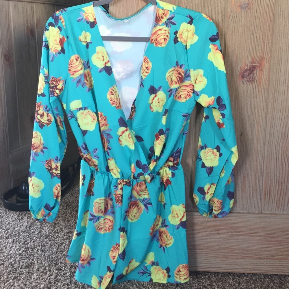 Tropical colored romper