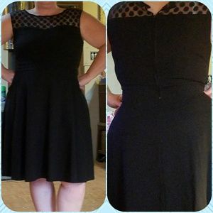 ⚡⚡Retro Chic Dotted Mesh Swing Dress (knee length)