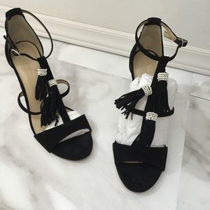 Ann Taylor Fringe Suede Pump NWT