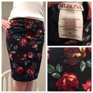Floral Pencil Skirt