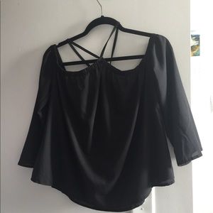 Black off the shoulder top